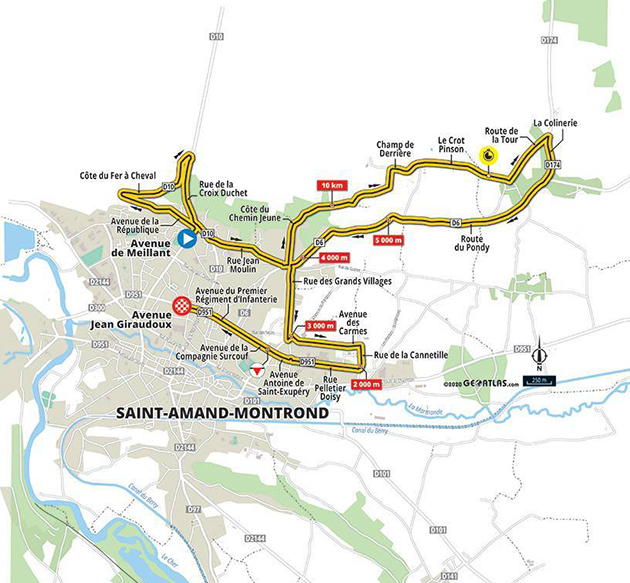 Paris-Nice stage 4 map